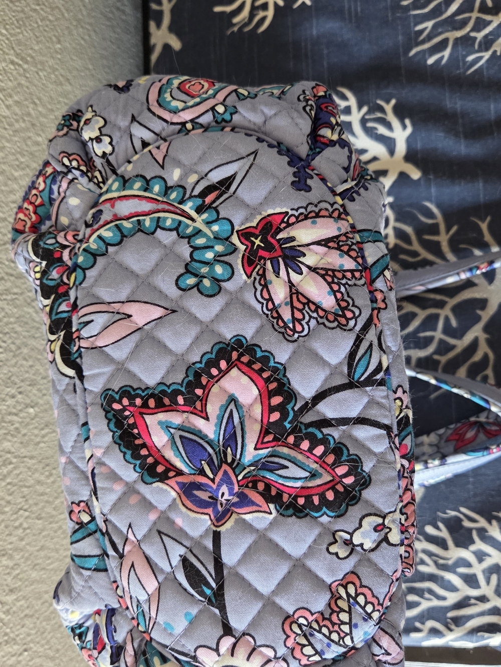 Vera Bradley Quilted Makani Paisley Glenna Satchel - Picture 9 of 10